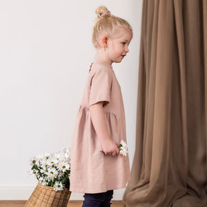 KURZARM KLEID rosa