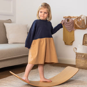 KLEID blau-braun