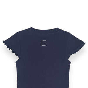 BODY MIT RÜSCHE blau