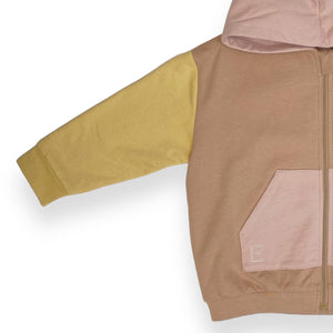 HOODIE JACKE braun/rosa