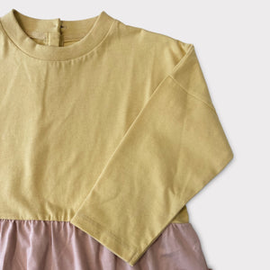 KLEID curry-rosa
