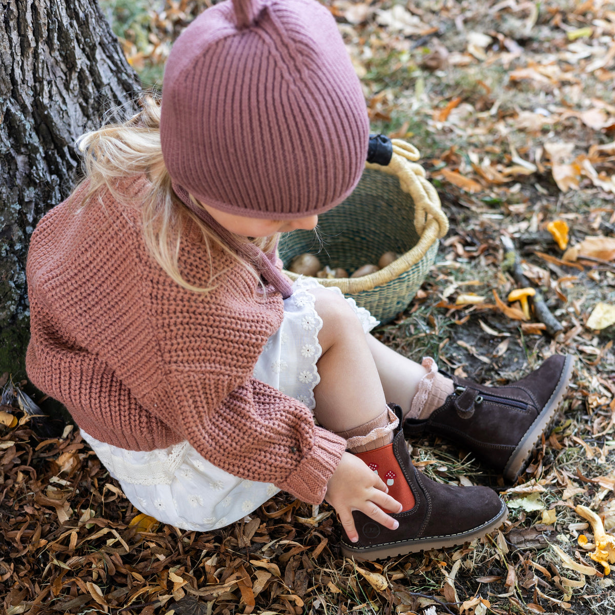CHELSEA BOOT_winter braun/rot