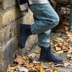CHELSEA BOOT_Lammfell blau