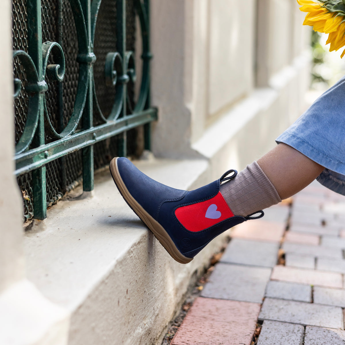 CHELSEA BOOT BAREFOOT rot/ Herz