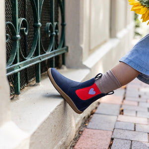 CHELSEA BOOT BAREFOOT rot/ Herz