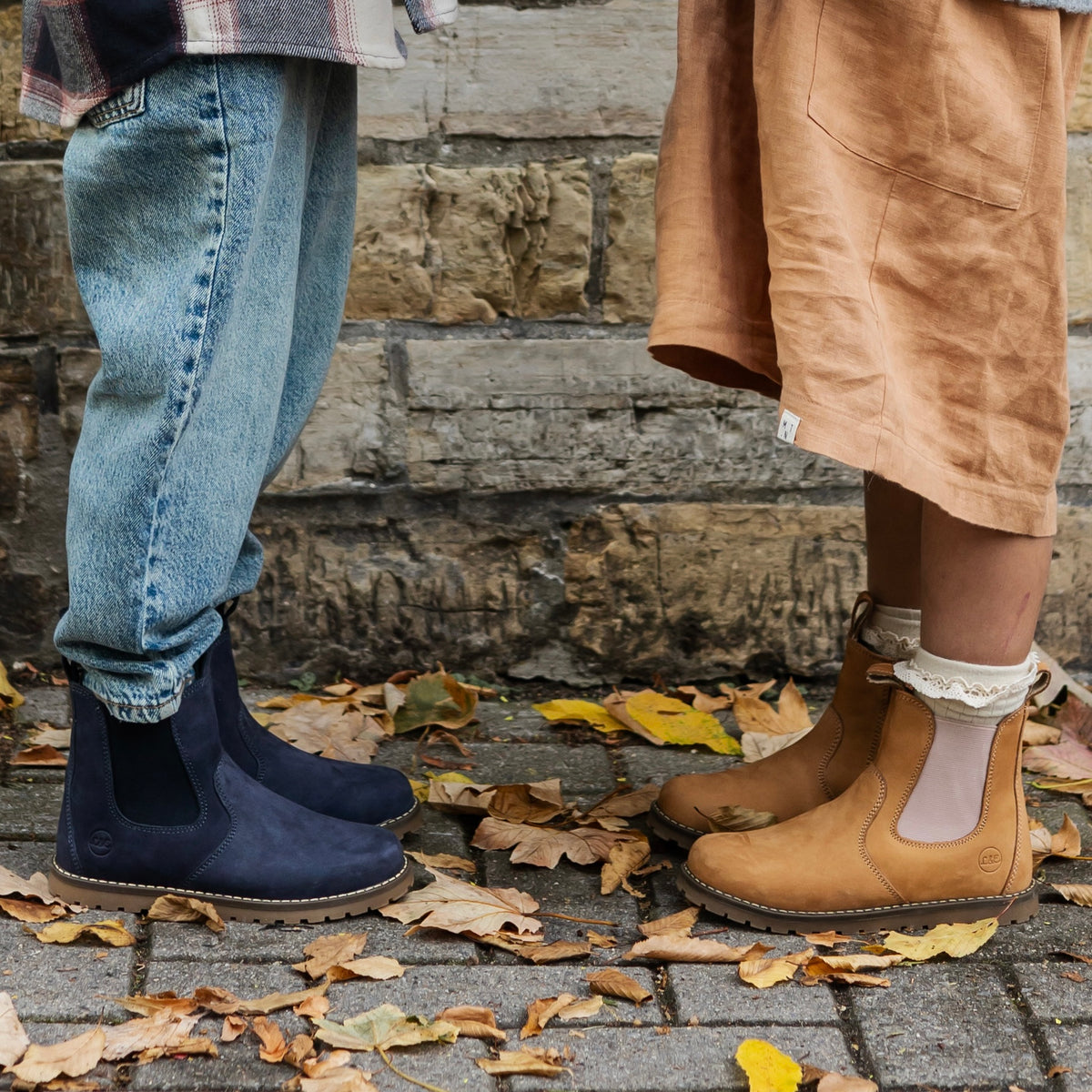 CHELSEA BOOT_Lammfell camel/rosa