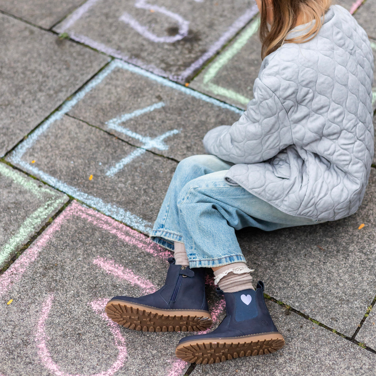 CHELSEA BOOT blau/Herz