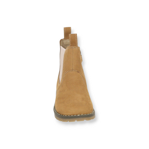 CHELSEA BOOT_Lammfell camel/rosa
