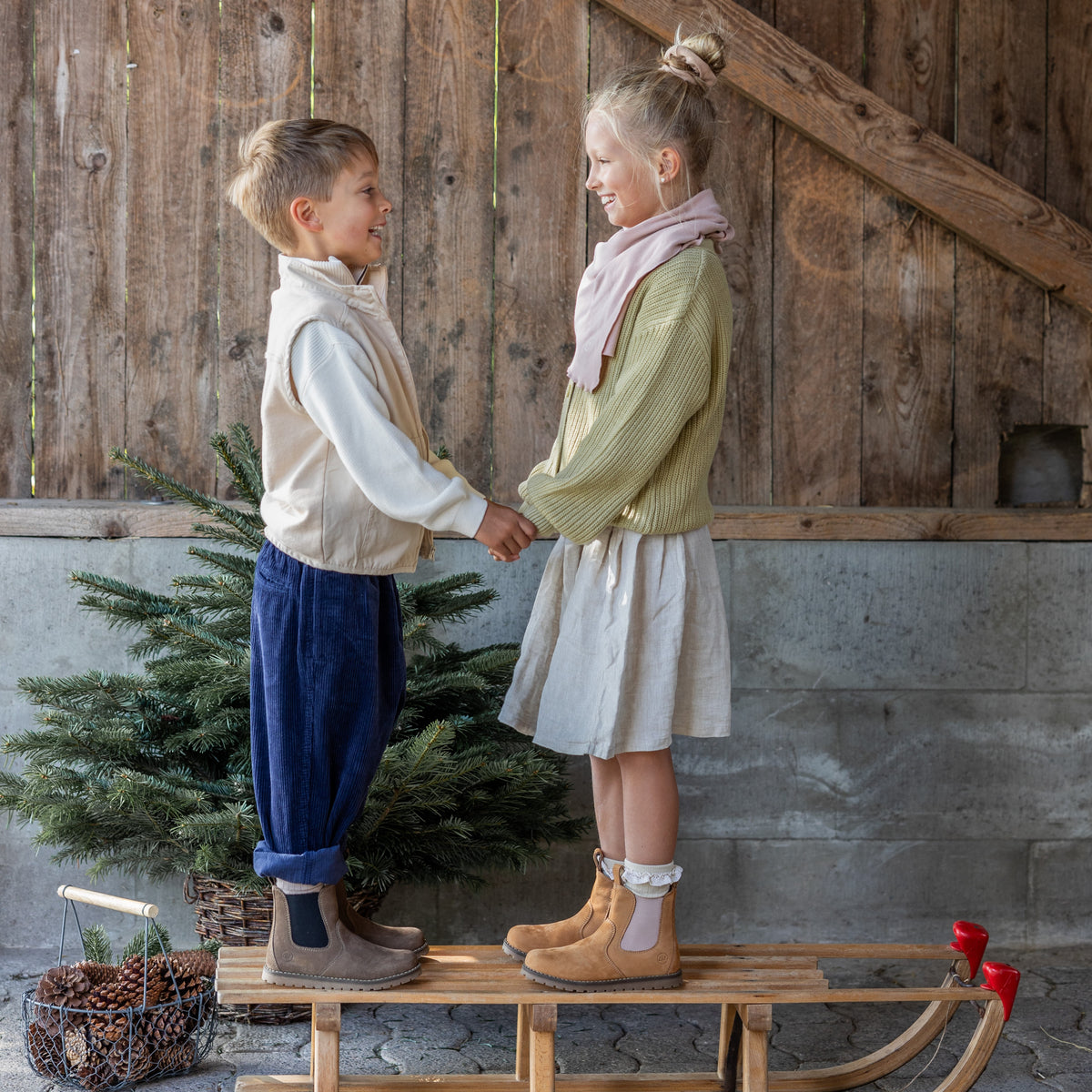 CHELSEA BOOT_Lammfell braun