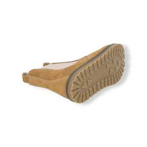 CHELSEA BOOT_Lammfell camel/rosa