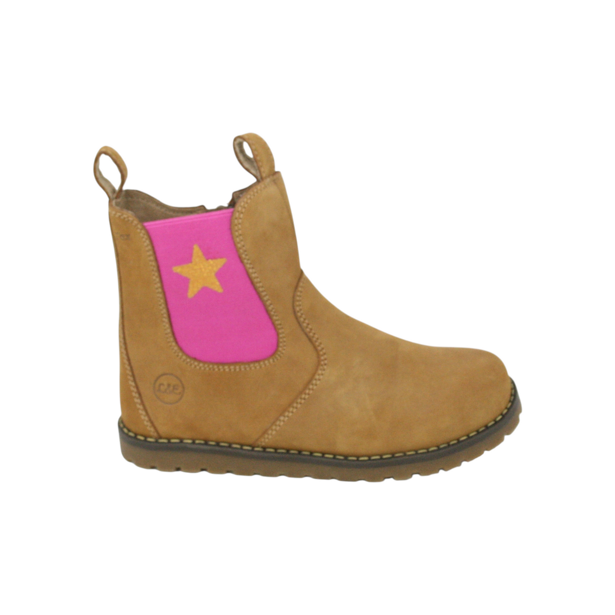 CHELSEA BOOT_Lammfell camel/ Stern