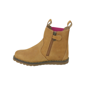 CHELSEA BOOT_Lammfell camel/ Stern