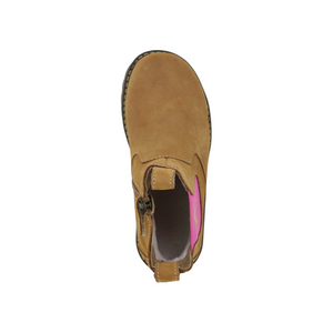 CHELSEA BOOT_Lammfell camel/ Stern