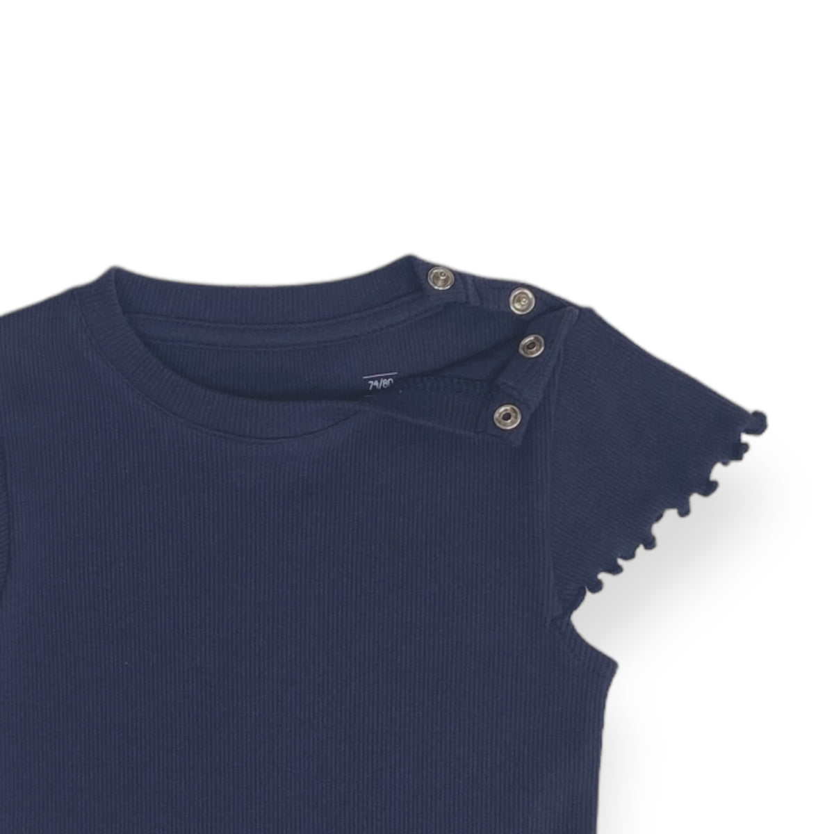 BODY MIT RÜSCHE blau