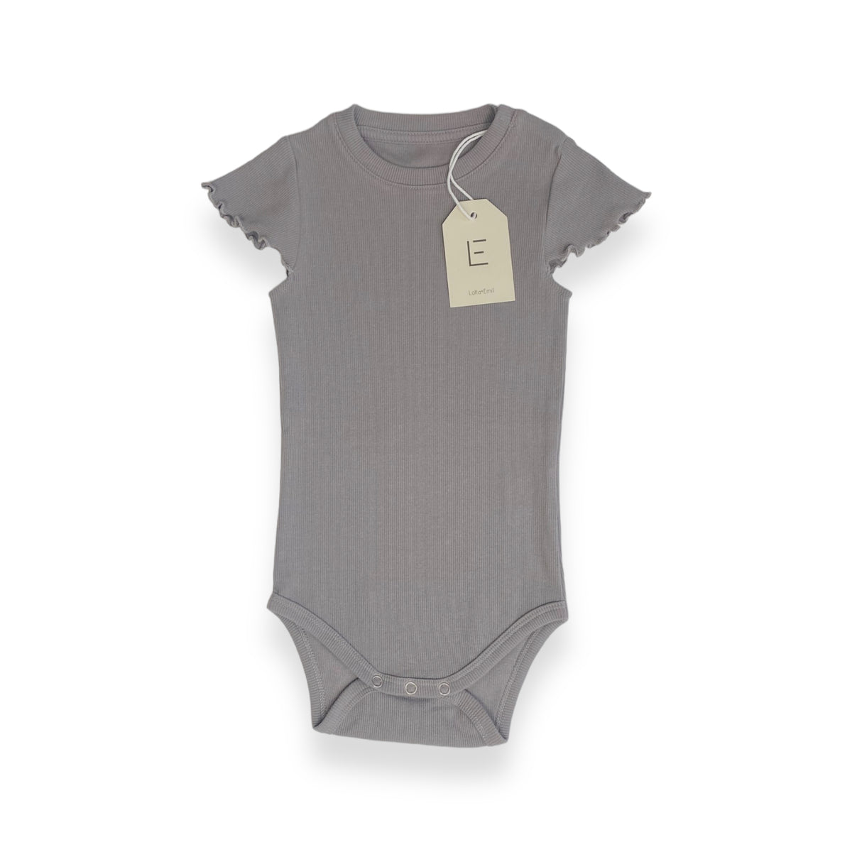 BODY MIT RÜSCHE grau