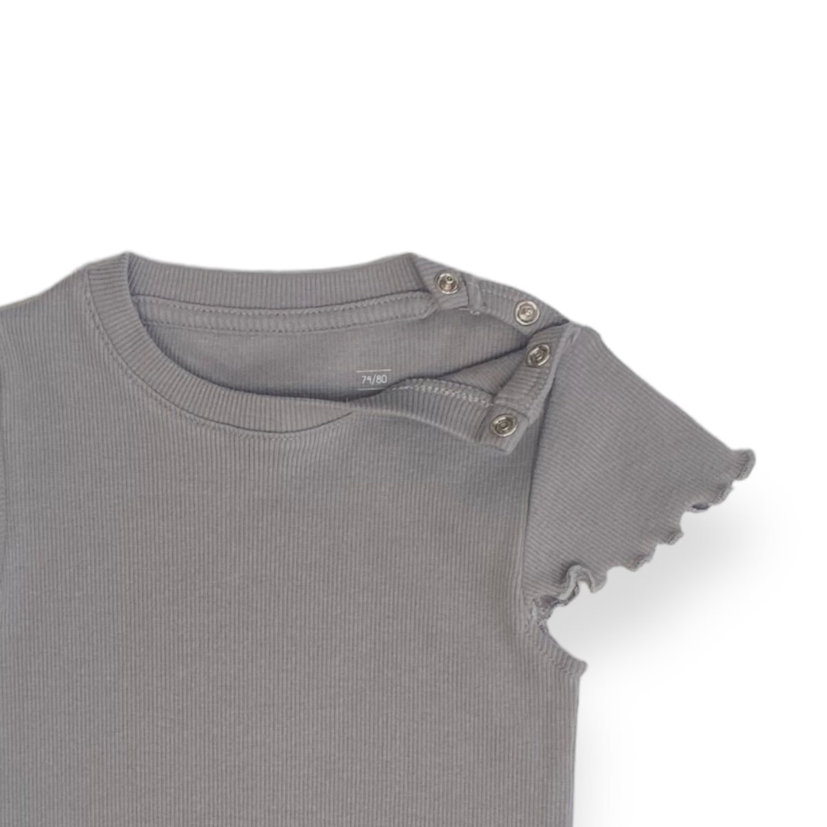 BODY MIT RÜSCHE grau