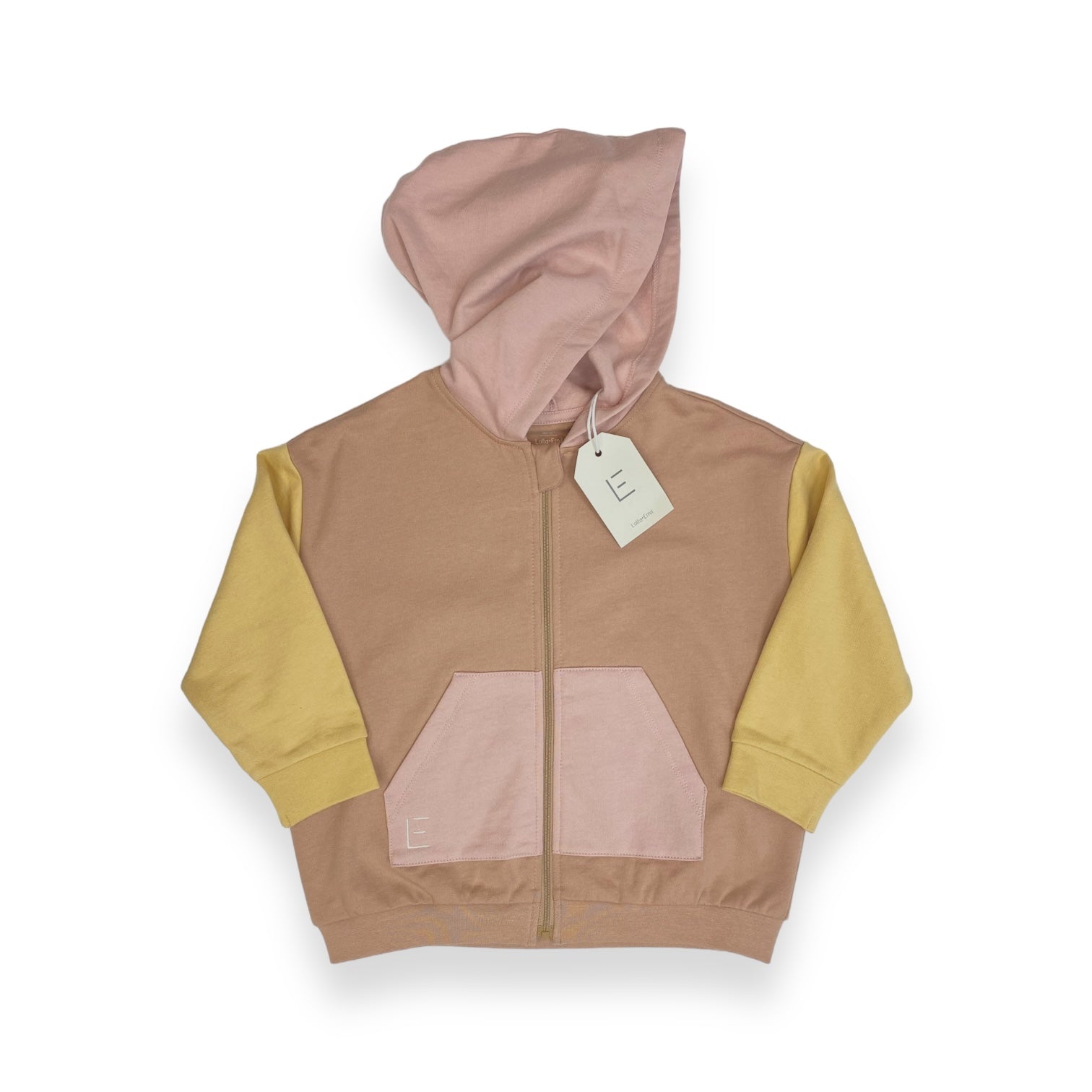 HOODIE JACKE braun/rosa