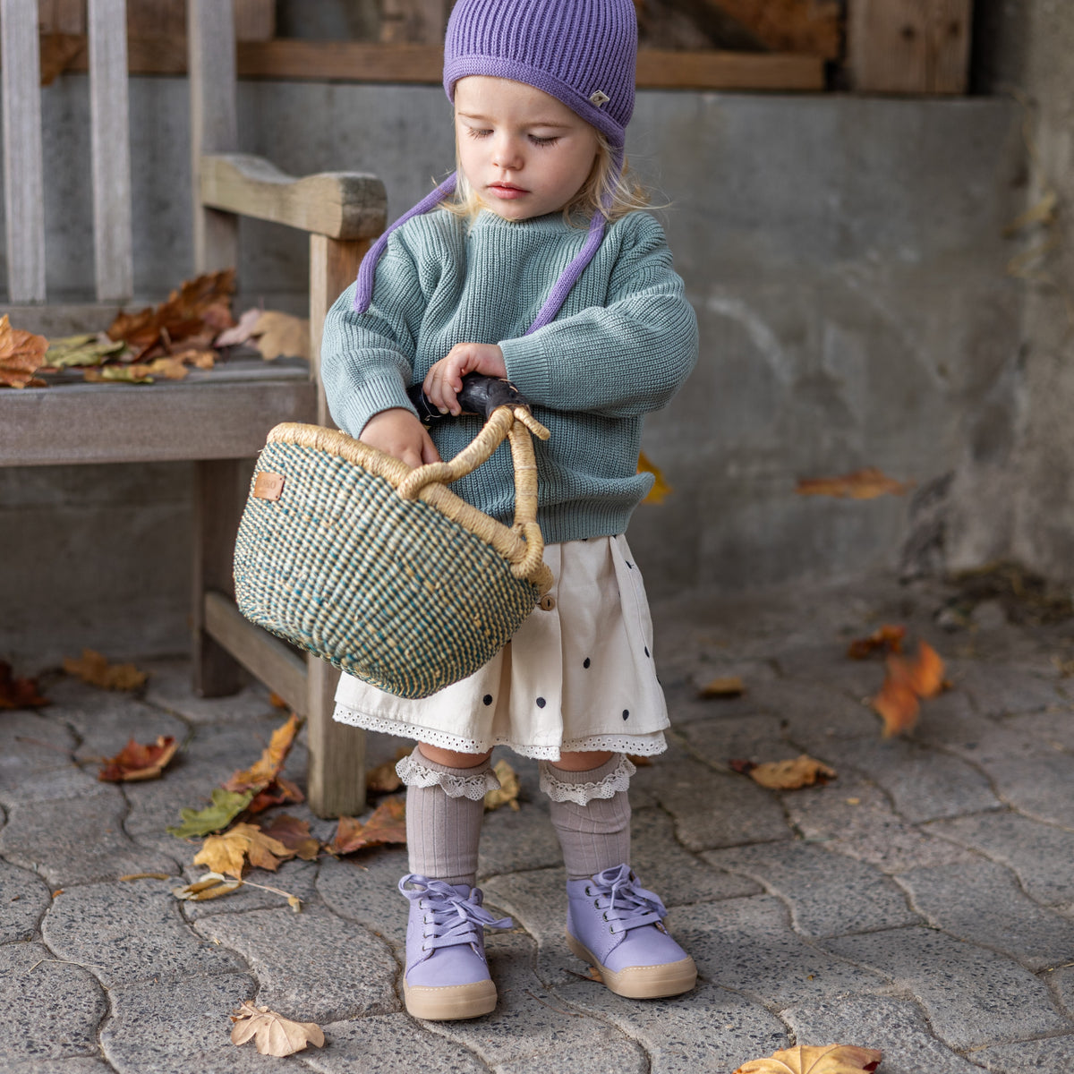 3er Set Kniestrümpfe mit Rüsche