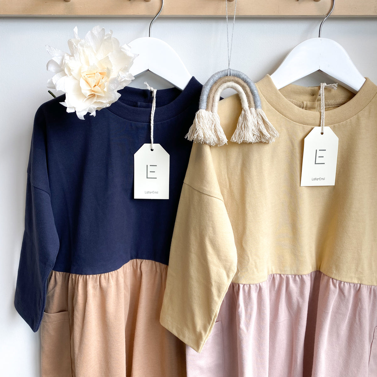 KLEID blau-braun