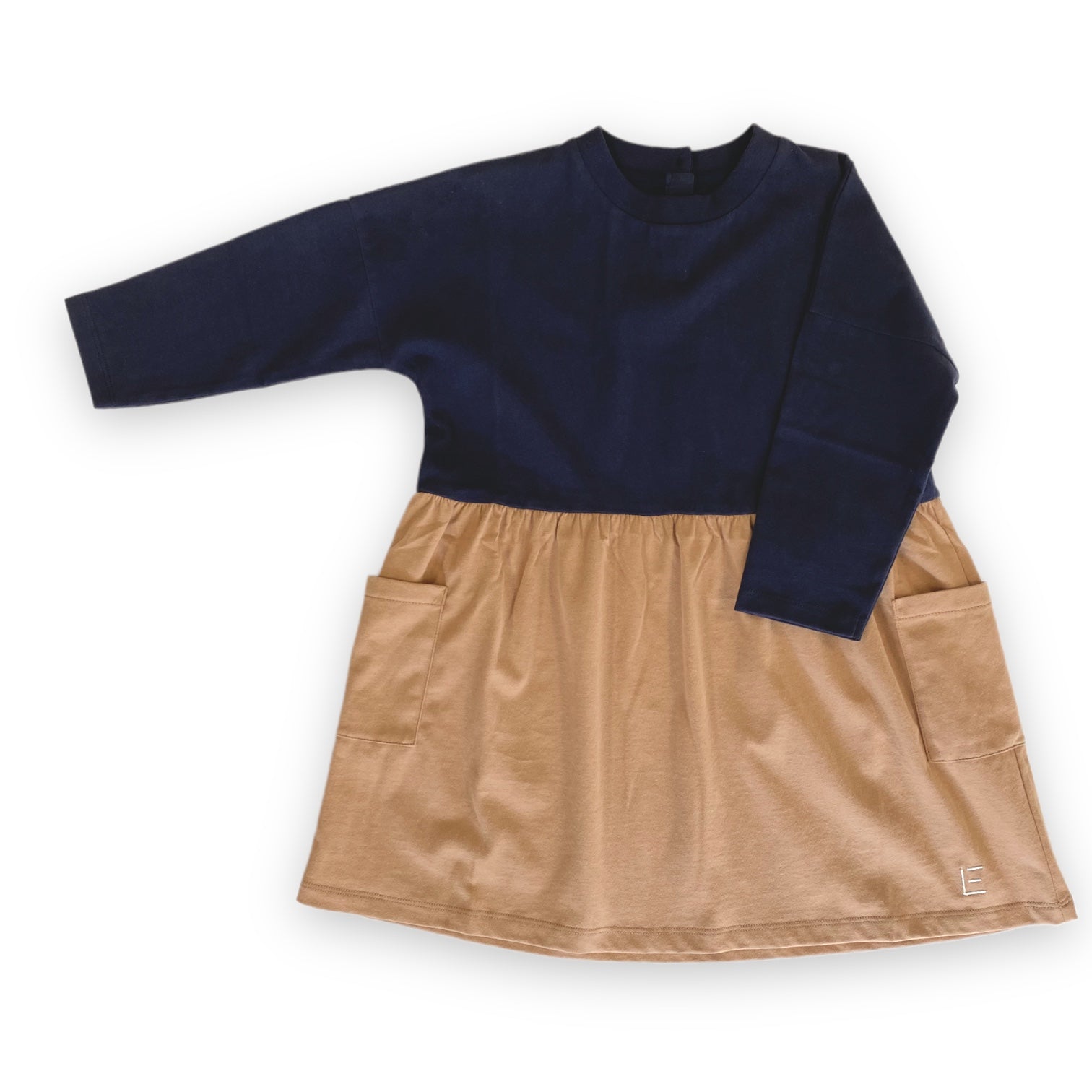KLEID blau-braun